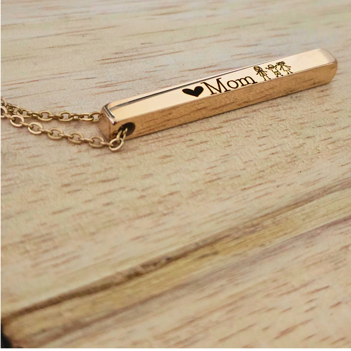 Personalized Bar Necklace in Silver, Gold or Rose Gold colors - great for gifts or yourself!