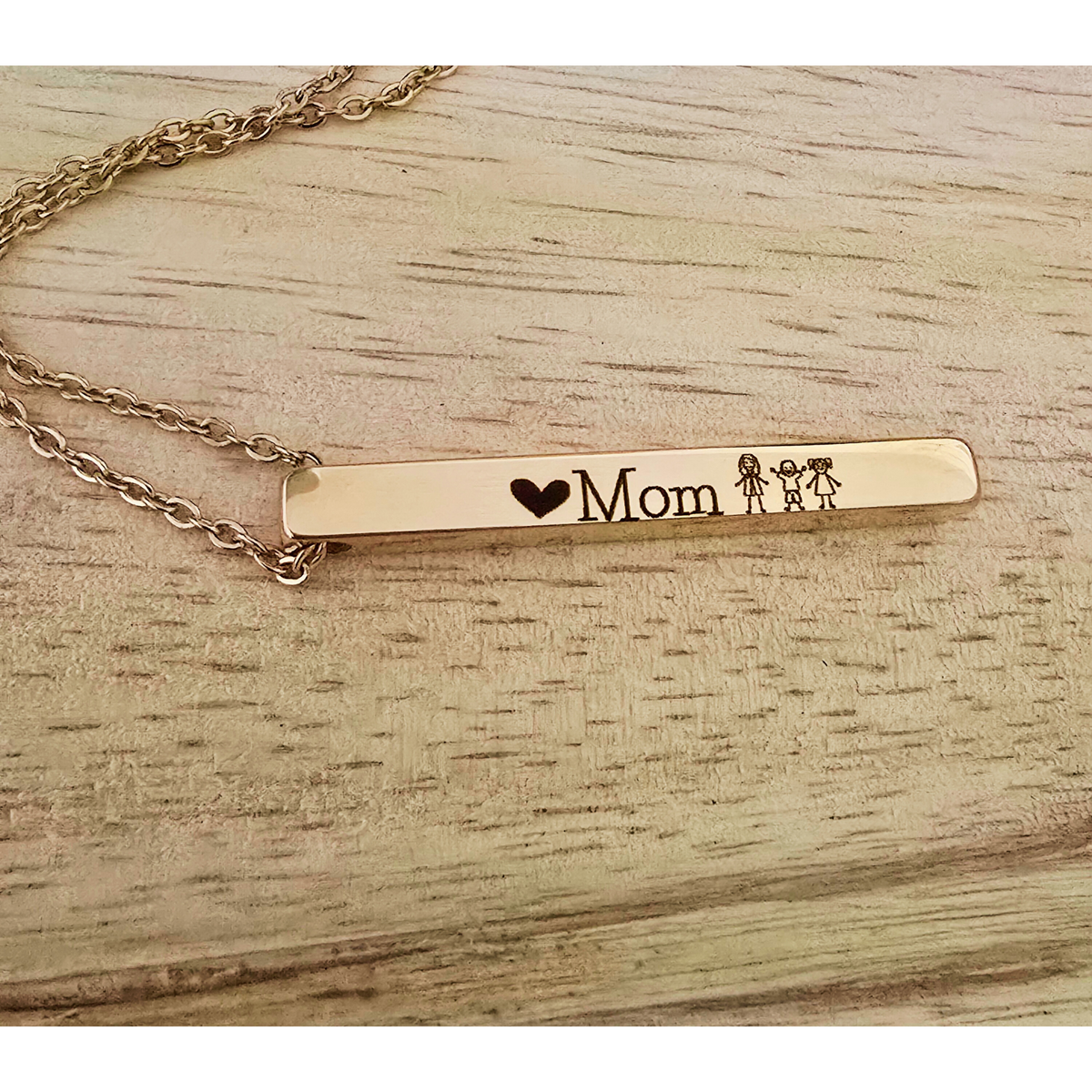 Personalized Bar Necklace in Silver, Gold or Rose Gold colors - great for gifts or yourself!