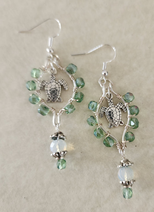 Turtle Hoop Earrings - Wolf Moon Designs