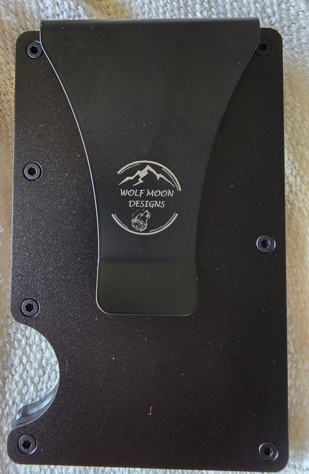 Sasquatch Bigfoot RFID Custom Slim Metal Wallet - Black